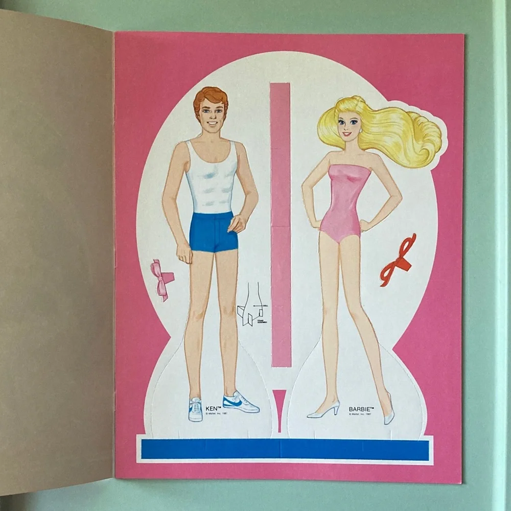 Vintage Barbie Jewel Secrets Paper Doll Book 1987 Golden Books